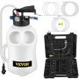 VEVOR Pompa Estrazione Olio Motore, 10 Litri Pompa Trasmissione Fluido Estrattore di Olio, 10L ATF Kit Cambio Olio Manuale Sistema di Riempimento Pompa del Liquido Strumento con 14 Adattatori Comuni