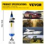 VEVOR 1500mL Hand Pump Oil Extraction Pump Oil Gear Oil Extraction Pump Suction Syringe Filling Syringe Oil Pump Manual Liquid Extraction Filling, ATVs, Boats, Agricultural Equipment, Motor Vehicles