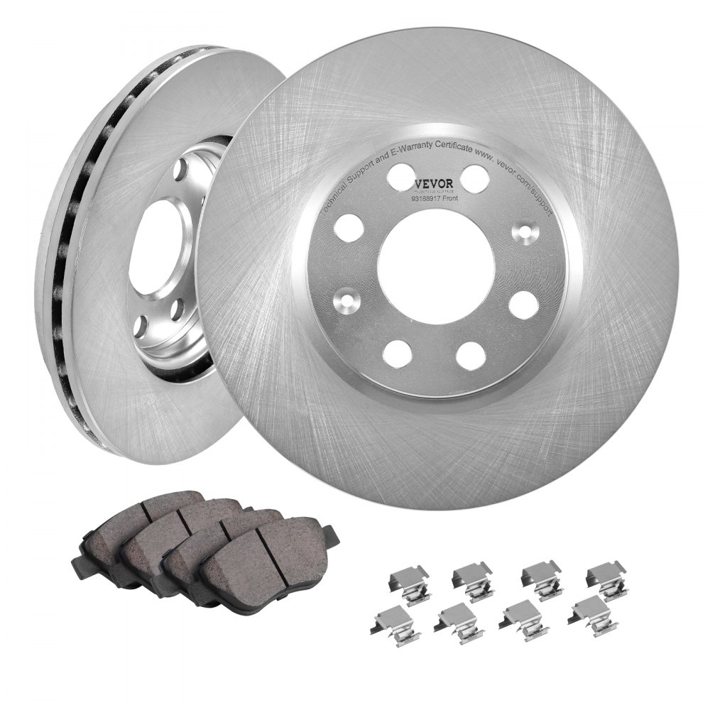 VEVOR Kit Freno Anteriore 257,2 mm Dischi Freno per Vauxhall Adam(M13), Corsa D (S07), Corsa D Box/Hatchback (S07), Kit di Ricambio Pastiglie Freno in Ceramica per Dischi Freno, Rotori Anteriori
