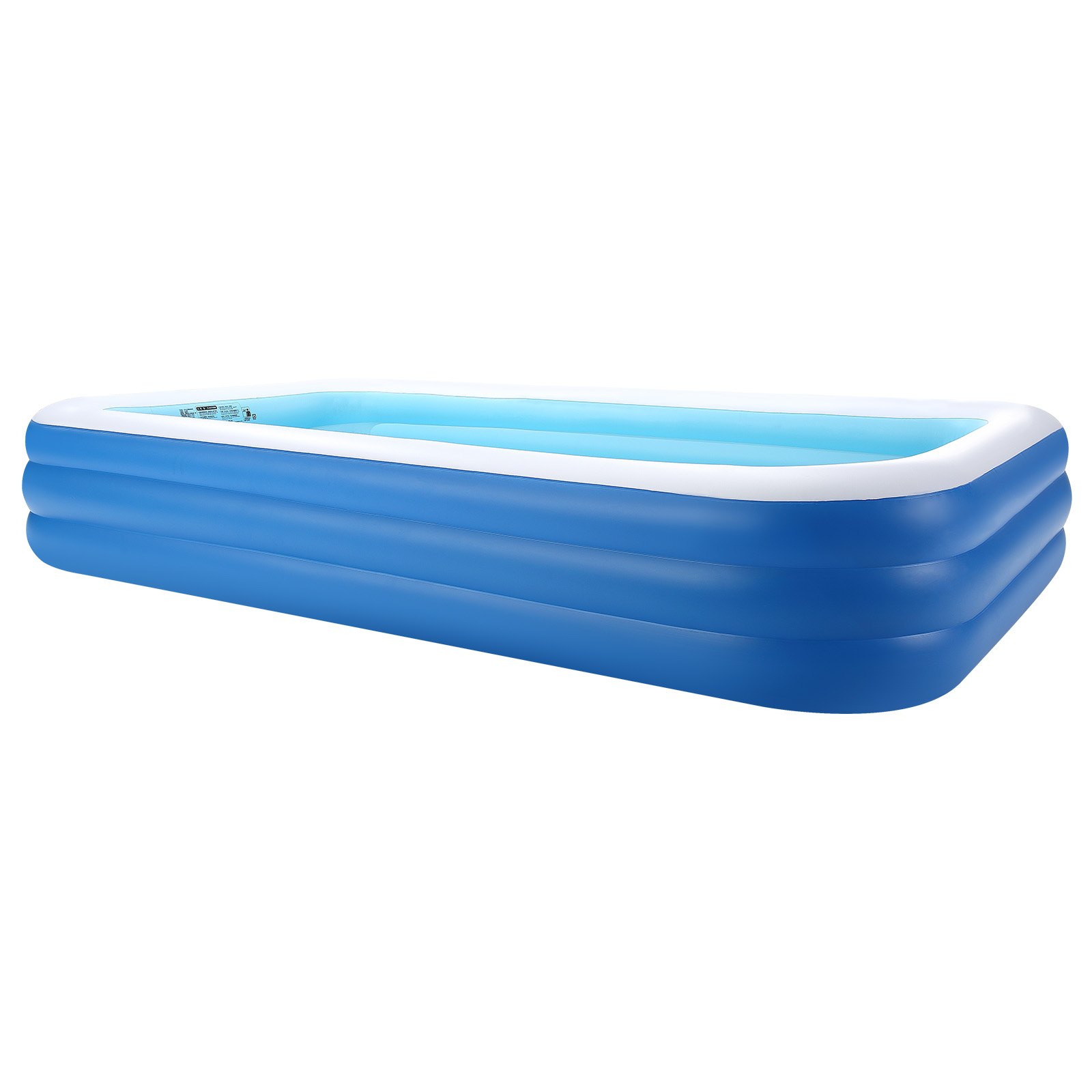 VEVOR Inflatable Pool, 3000 x 1702 x 508mm Large Inflatable Swimming Pool, Family Large Swimming Pools with Repair Patches, Blow Up Pools for Kids, Adults, Family, Indoor Outdoor, Summer Water Party