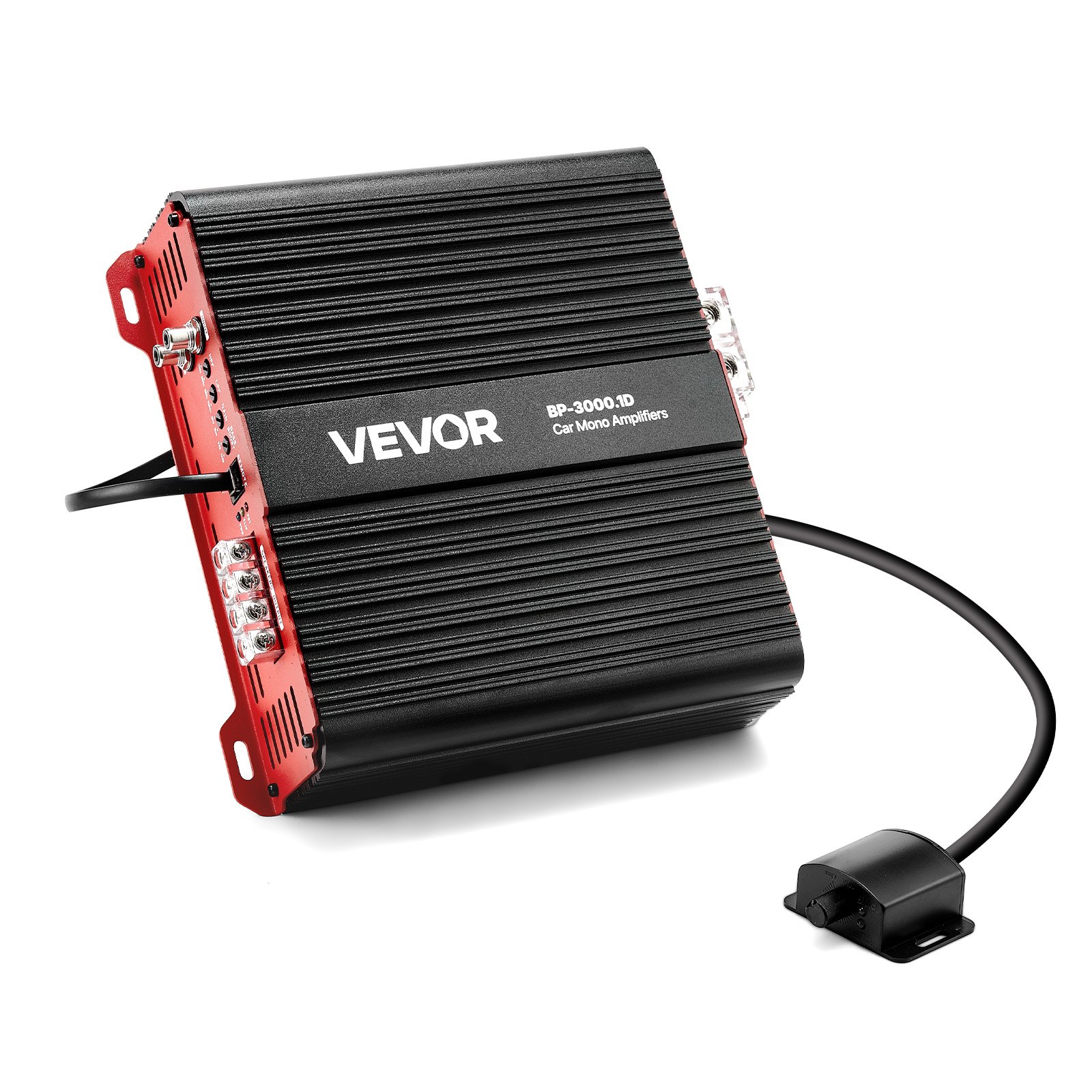 VEVOR Amplificatore Monoblocco per Auto Classe D con Controllo Remoto del Livello del Subwoofer 3000 W, Filtro Passa-Basso, Potenziamento dei Bassi, Spostamento di Fase, Controllo del Volume