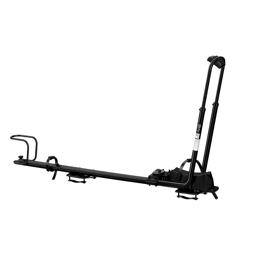 VEVOR Portabici da Tetto Auto SUV Universale Carico 20 kg Doppio Braccio Pieghevole, Telaio in Lega di Alluminio, Acciaio Q235, Lunghezza 1400 mm Montaggio con Bloccaggio per Trasporto Bici, Nero