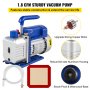 1.8 CFM 1/4 HP 1 Stage Air Conditioner Vacuum Pump With 2 Gallon Vacuum Chamber