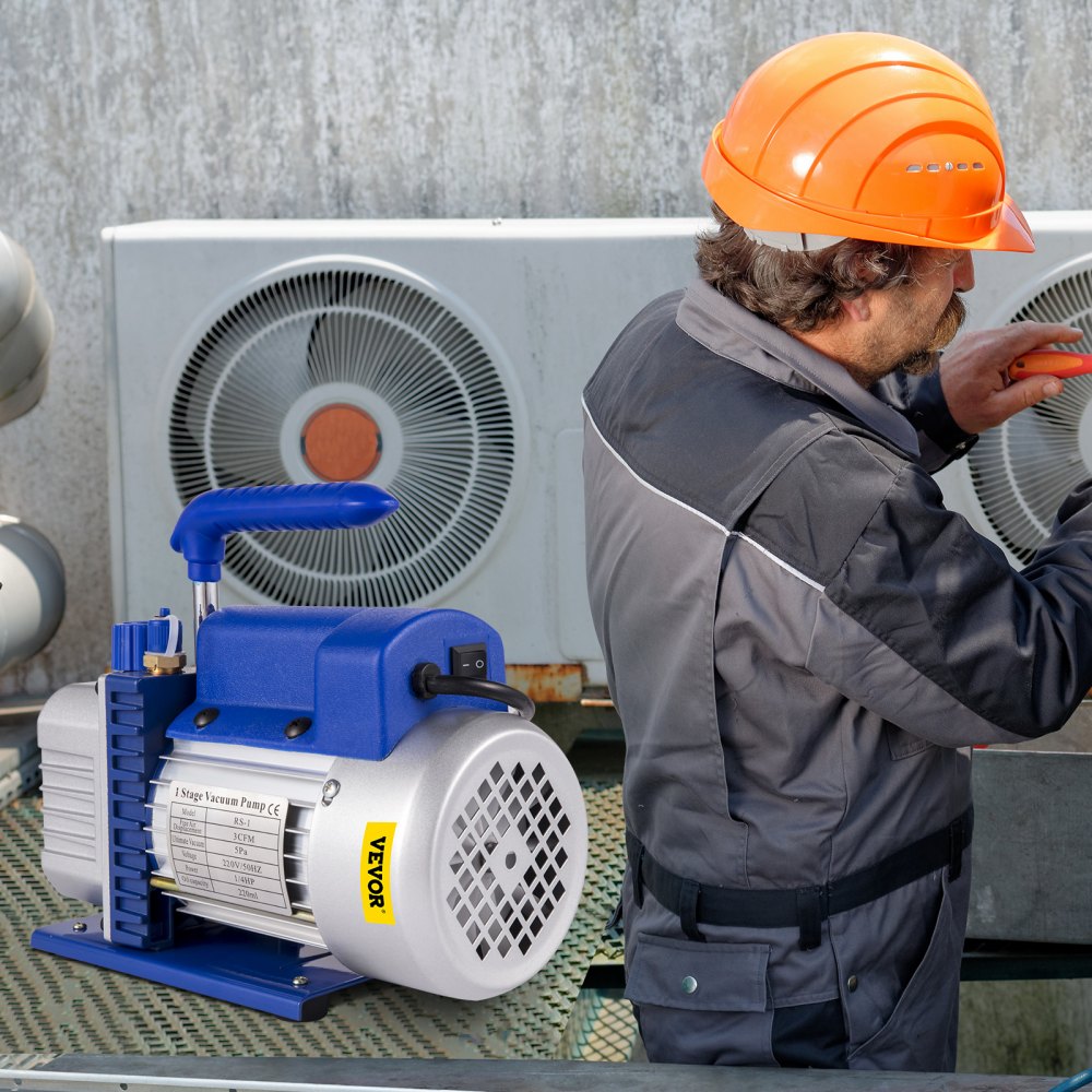 VEVOR 3CFM Pompa per Vuoto, con Camera per Vuoto 5 Galloni, Kit Camera per Vuoto con Essiccatori per Vuoto con Pompa per Vuoto CVC Lab Sealer Camera per Vuoto, 1720 Giri al Minuto, 0,25 Hp 220V 50 Hz