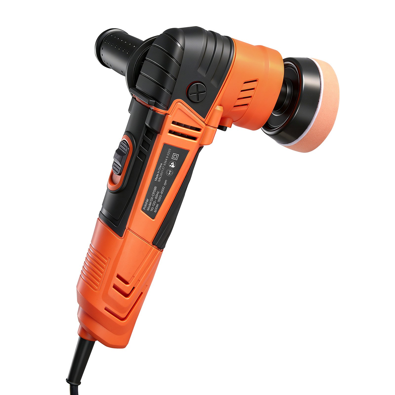 VEVOR Lucidatrice per Auto 600 W, Lucidatrice Rotativa per Auto con 6 Velocità Variabili da 1000 a 4500 Giri/Min, Dischi da 30/50/76 mm, Kit per Ceratura, Lucidatura e Rimozione Graffi, Multifunzione