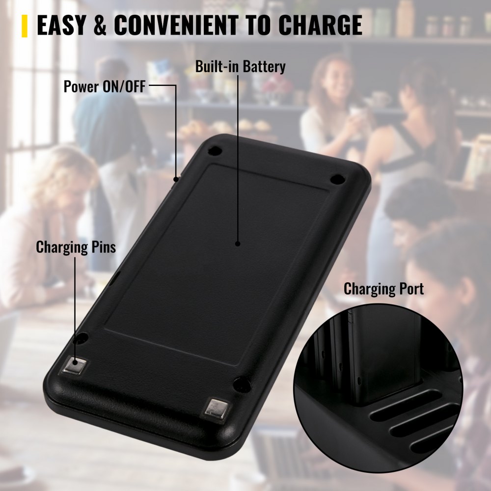 Vevor Sistema Di Chiamata Wireless Con 1 Trasmettitore 5 Cercapersone Ristorante