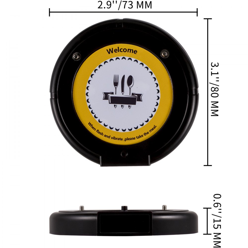 Vevor Sistema Di Chiamata Wireless Con 1 Trasmettitore 5 Cercapersone Ristorante