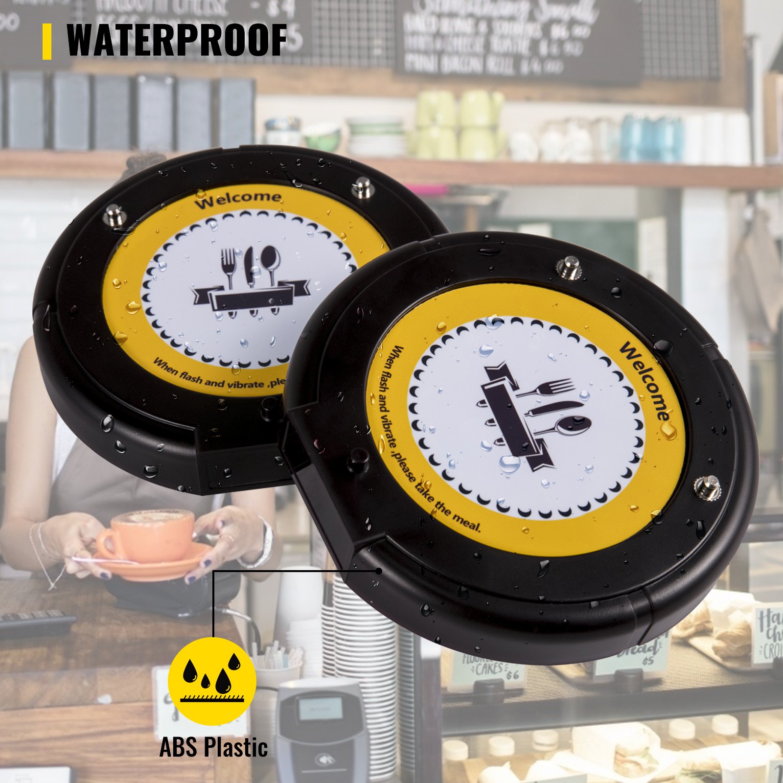 Vevor Sistema Di Chiamata Wireless Con 1 Trasmettitore 5 Cercapersone Ristorante