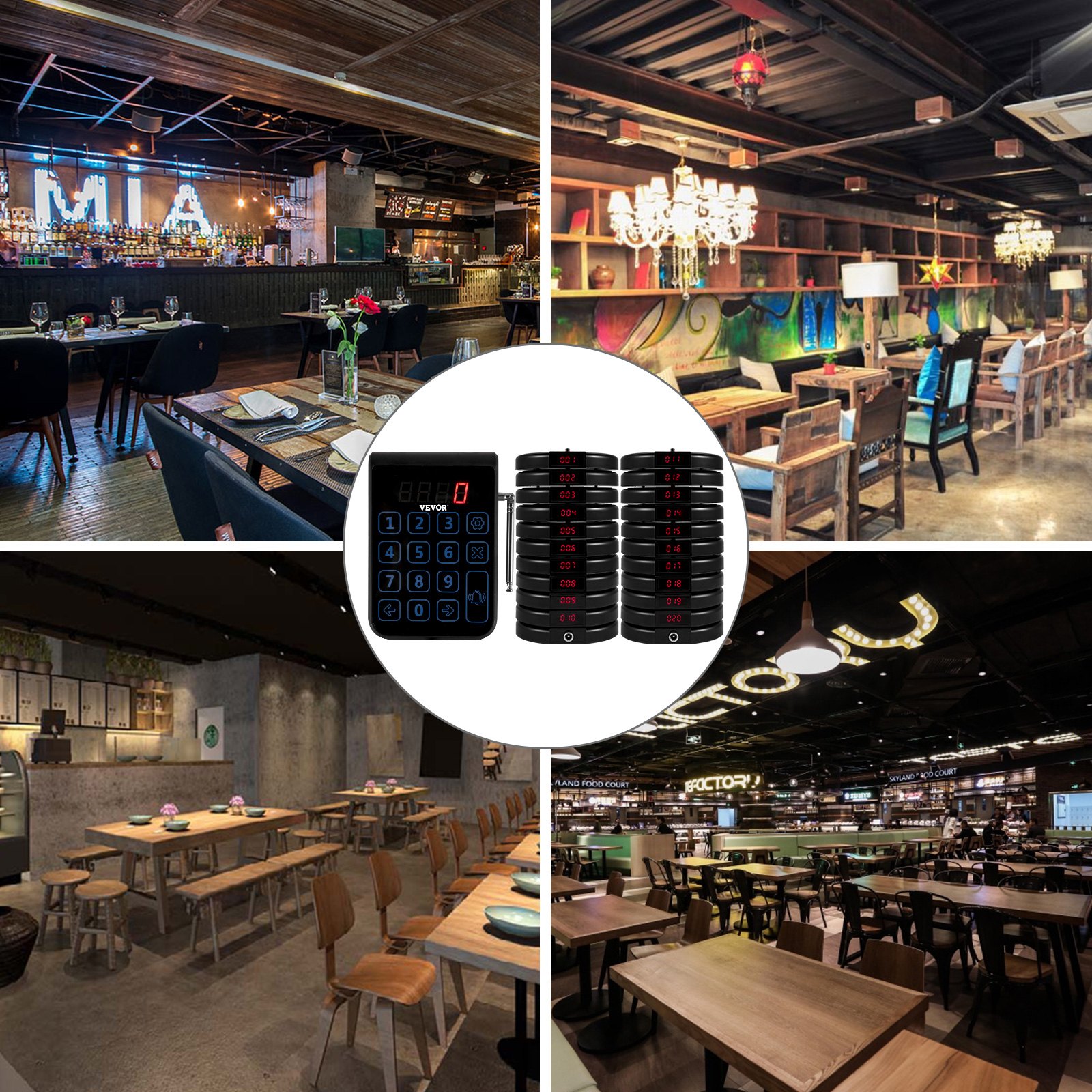 Vevor 20 Pezzi Cercapersone Ristorante Sistema Di Chiamata Pager Ristorante