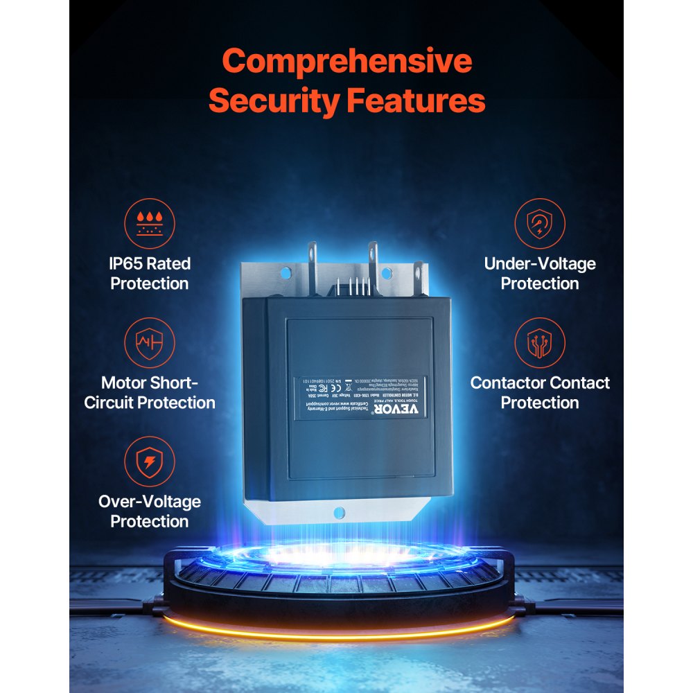 VEVOR Regolatore di Velocità del Motore CC Sostitutivo per Carrelli da Golf Club Car EZGO 1994-2019, IP65, Alloggiamento in Lega di Alluminio e ABS, Compatibile con i Modelli 1206-4301