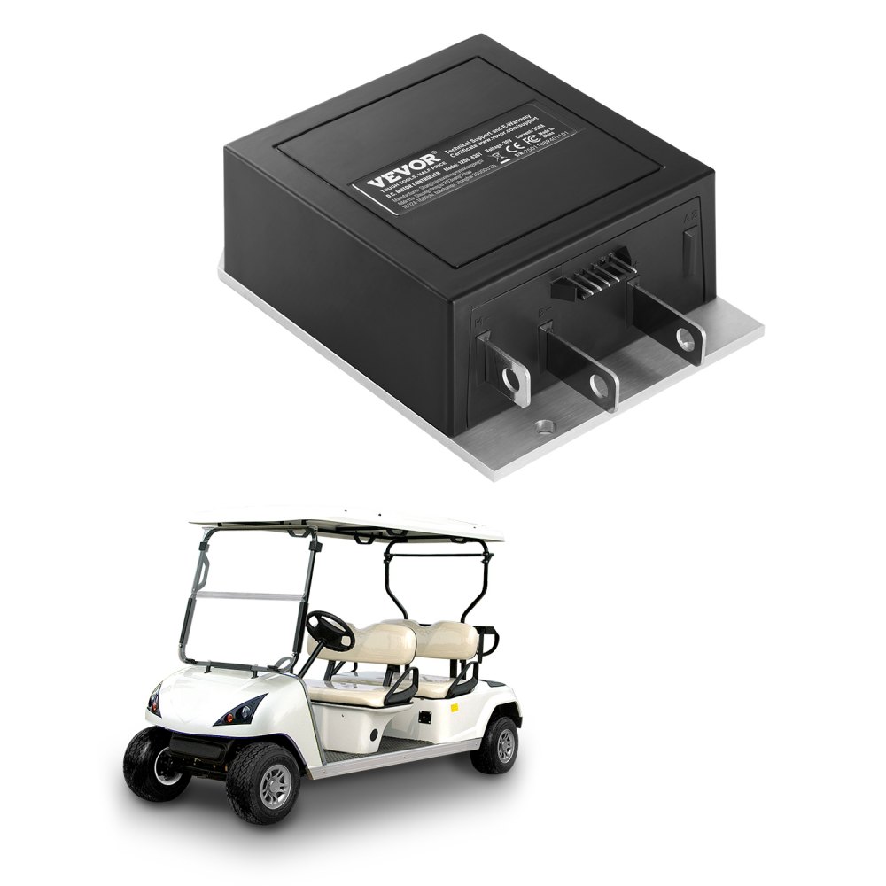VEVOR Regolatore di Velocità del Motore CC Sostitutivo per Carrelli da Golf Club Car EZGO 1994-2019, IP65, Alloggiamento in Lega di Alluminio e ABS, Compatibile con i Modelli 1206-4301