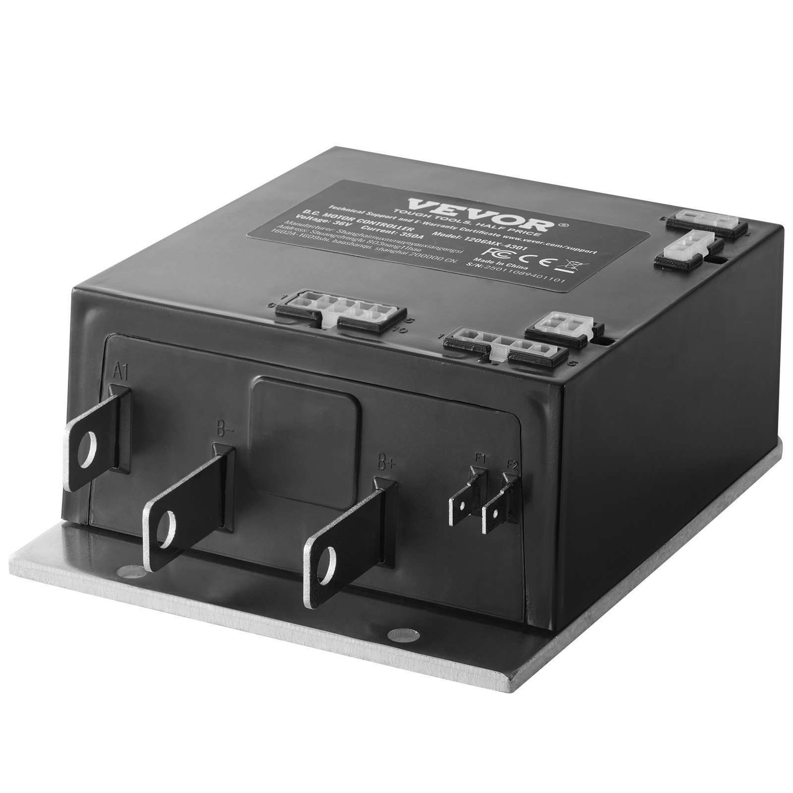 VEVOR Regolatore di Velocità del Motore CC Sostitutivo per Carrelli da Golf Club Car EZGO TXT 2000-2009, IP65, Regolatore in Lega di Alluminio e ABS, Compatibile con i Modelli 1206MX-4301