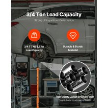 VEVOR Supporto per Sollevamento Auto Veicolo Carico 0,75 T Altezza Regolabile