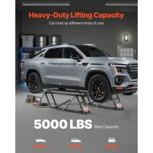 VEVOR Sollevatore per Auto Veicoli Capacità Carico ca. 2267,9 kg per Garage Officina 3 Livelli Regolabili Altezza di Sollevamento max. ca. 758 mm, Sollevatore per Auto Portatile con Blocco