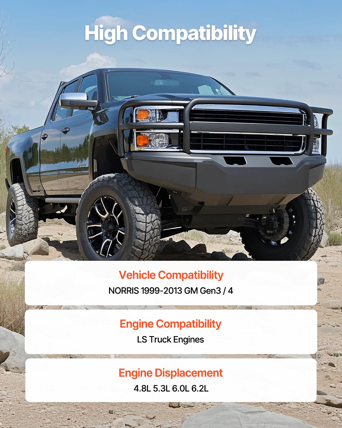 VEVOR Albero a Camme Motore, per Codice OE 12625437, SP011-16, Albero a Camme per Auto, Compatibile con Camion Norris dal 1999 al 2013 GM Gen3/4, Motore per Camion LS da 4,8 L 5,3 L 6,0 L e 6,2 L