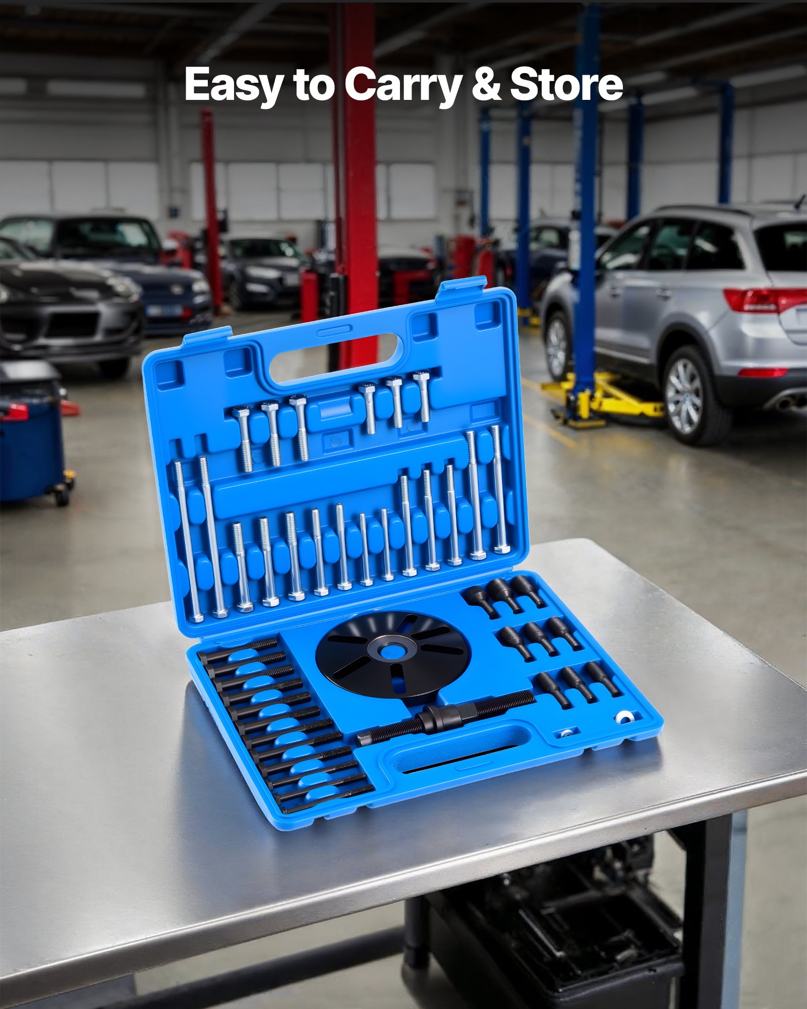 VEVOR Kit di Strumenti per Rimozione Installazione di Estrattori per Bilanciatori Armonici, Kit per Installazione di Bilanciatori Armonici in Acciaio, Volani, Pulegge dell'Albero Motore