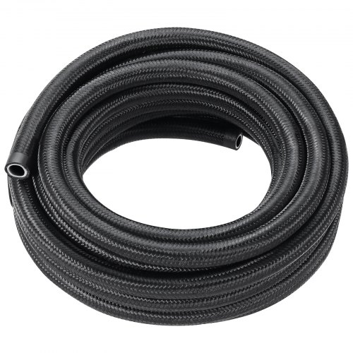 Kit Tubo Carburante PTFE 8AN SINTLY – 6 Piedi Di Tubo Intrecciato In Nylon, 10 Adattatori, Per E85, Diesel, Olio, Pressione Max 2500 Psi, Nero