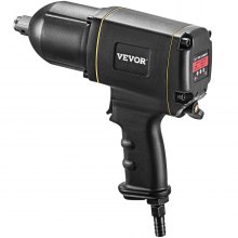VEVOR Avvitatore a Impulsi Pneumatico, 1800Nm Trapano Avvitatore Colore Nero, Velocità 3200rpm Trapano Avvitatore a Percussione, Trapano a Percussione, per Rimozione e Installazione di Dadi per Auto
