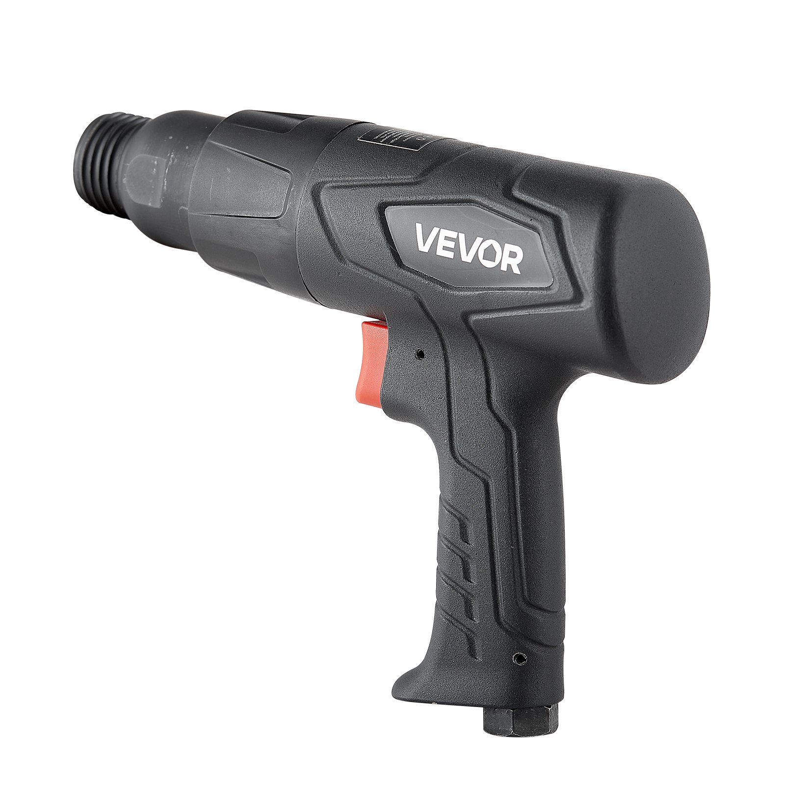 VEVOR Martello Pneumatico 2500-2700 Colpi/min., Martello Scalpellatore Pneumatico Compatto, Corsa 7 cm, 4 Scalpelli da 17 cm, per Tagliare Metallo, Demolire Muri in Cemento, Scalpellare Pavimenti