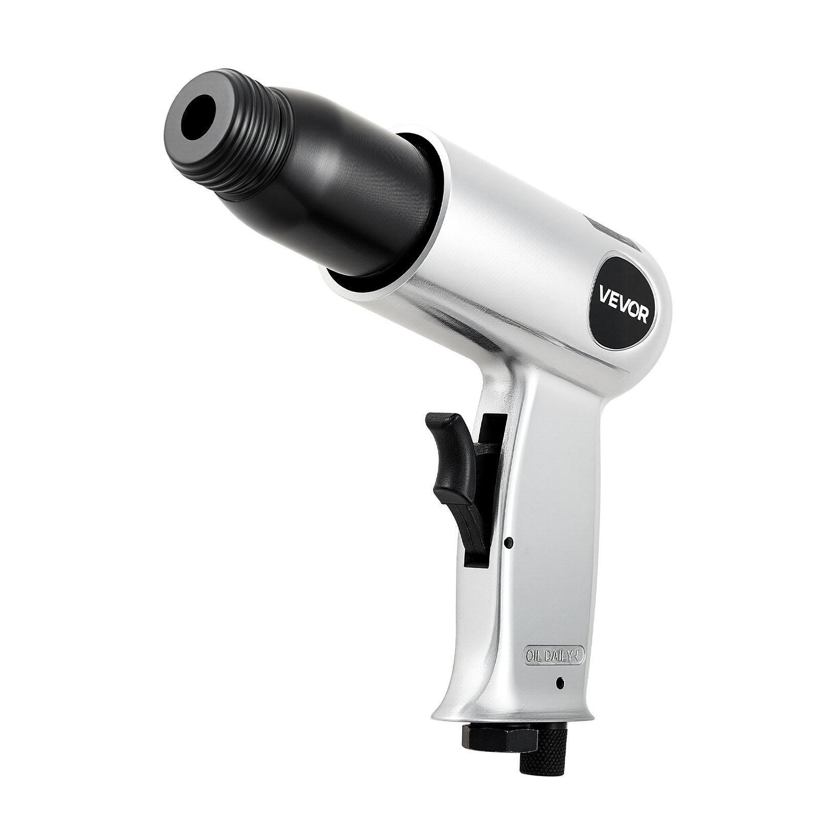 VEVOR Martello Pneumatico 3500 bpm, Scalpello Pneumatico Compatto, Lunghezza della Corsa 7 cm, con 4 Scalpelli da 12 cm, per Tagliare Metallo, Demolire Muri di Cemento, Scalpellare Pavimenti