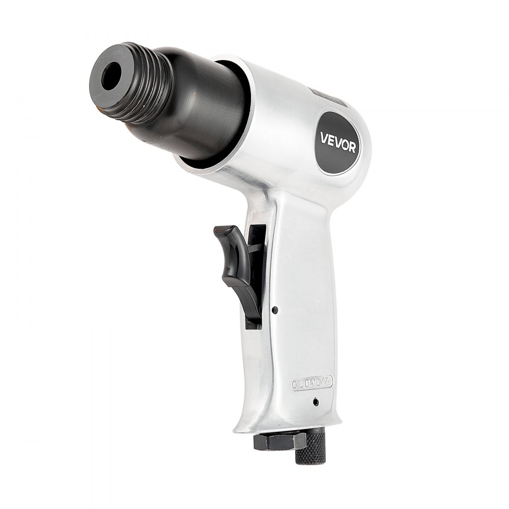 VEVOR Martello Pneumatico 4500 bpm, Scalpello Pneumatico Compatto, Corsa 4 cm, con 4 Scalpelli da 12 cm, Scrostatore ad Aghi per Tagliare Metallo, Demolire Muri di Cemento, Scalpellare Pavimenti