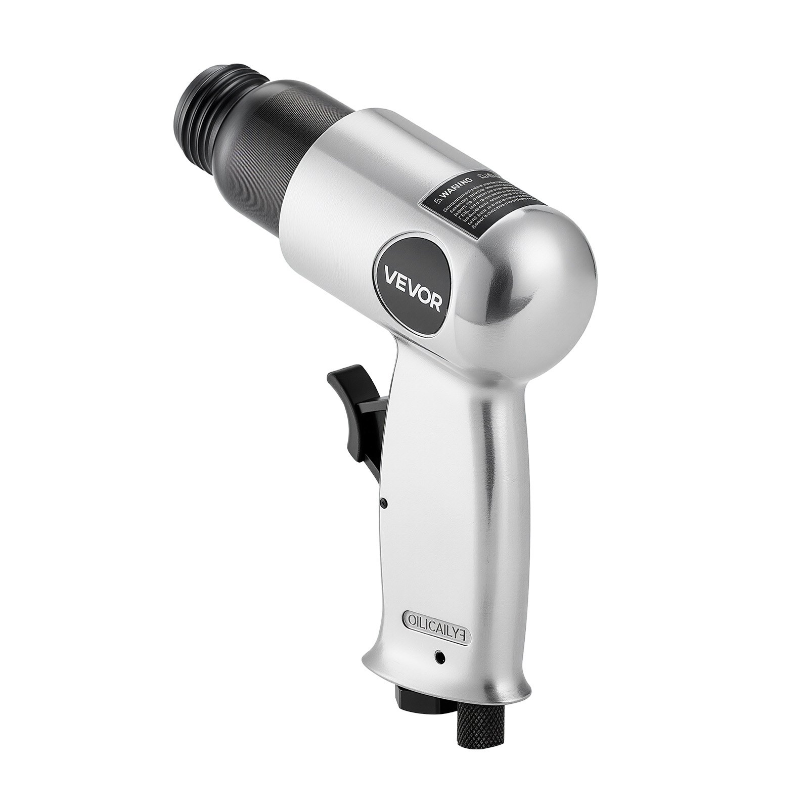 VEVOR Martello Pneumatico 4500 bpm, Scalpello Pneumatico Compatto, Corsa 4 cm, con 4 Scalpelli da 12 cm, Scrostatore ad Aghi per Tagliare Metallo, Demolire Muri di Cemento, Scalpellare Pavimenti