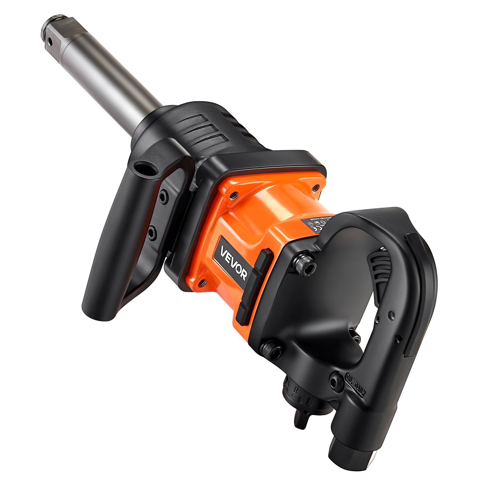 VEVOR Avvitatore Pneumatico a Impulsi da 25,4 mm, Coppia di Serraggio Dadi Fino a 2400 Nm, Chiave Pneumatica a 6 Velocità da 6000 giri/min con Incudine Estesa 152,4 mm per Camion Pesanti