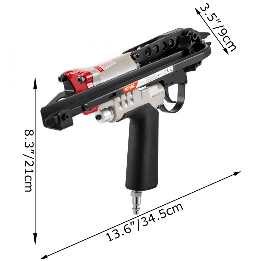 Sc760c Pinza Pneumatica 16ga Con 500 Pezzi Anello C Capacità Da 100 Pezzi