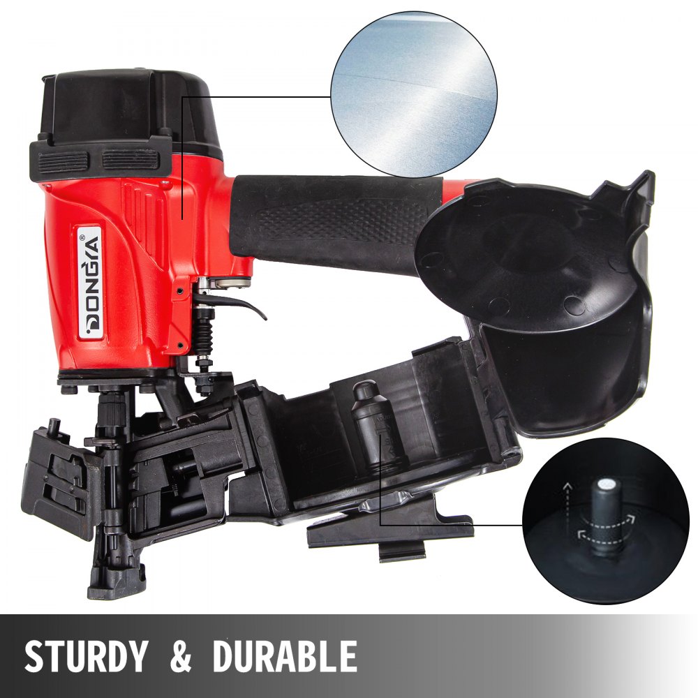 Vevor Graffatrice Chiodatrice 22-45mm Inchiodatrice Ad Aria Compressa Rosso