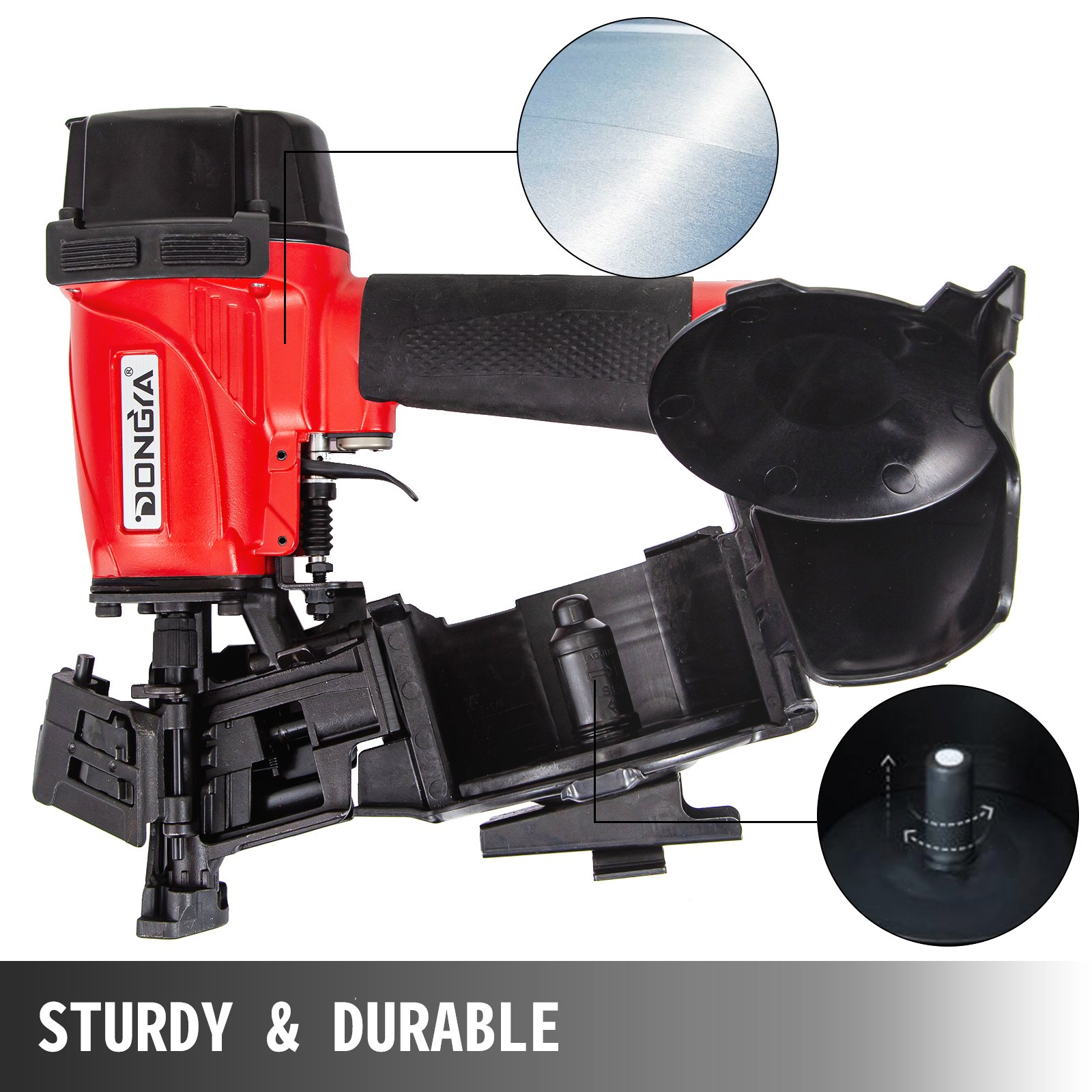 Vevor Graffatrice Chiodatrice 22-45mm Inchiodatrice Ad Aria Compressa Rosso