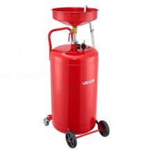 VEVOR Serbatoio di Scarico dell'Olio Esausto 95 Litri, Scaricatore Pneumatico Portatile per Olio con Imbuto Altezza Regolabile con Ruote, Drenaggio per Trasferimento Carburante per Officine