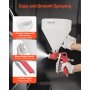 VEVOR Pistola a Spruzzo per Texture ad Aria, Pistola a Spruzzo con Serbatoio ad Aria da 4,5 L, Spruzzatore Professionale per Verniciatura di Texture per Cartongesso con 3 Ugelli (3,5 mm, 6 mm, 8 mm)