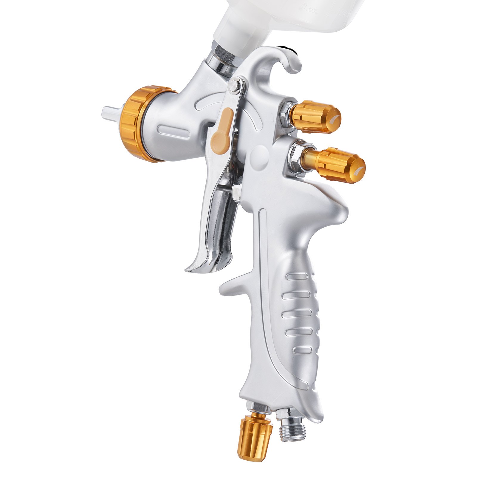 VEVOR Pistola a Spruzzo Pneumatica a Gravità HVLP 600mL con 3 Ugelli 1,3/1,4/1,7 mm, Kit di Spruzzatore ad Aria Compressa, Pistola per Verniciatura Pneumatica HVLP per Auto, Pareti