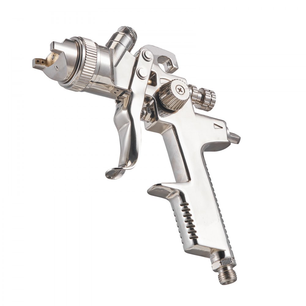 VEVOR Pistola a Spruzzo Pneumatica a Gravità LVLP 600mL con 3 Ugelli 1,3/1,4/1,7 mm, Kit di Spruzzatore ad Aria Compressa, Pistola per Verniciatura Pneumatica LVLP per Auto, Pareti