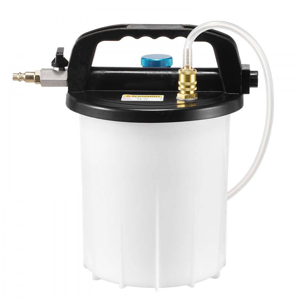 VEVOR Kit Spurgo Freni, Tubo Flessibile in Silicone Esteso, Kit Completo di Spurgo Liquido Freni, Estrattore Liquido Freni 3 L con Flacone di Riempimento Sifone 1 L 13 Connettori per Tubi Flessibili