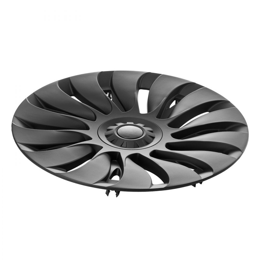 VEVOR Copricerchi Coprimozzo 500 mm Modello Y 2021-2023, Coprimozzo Completamente Aderente con Pulsante, Nastro Protettivo e Foro per Ugello della Valvola, Coprimozzo in ABS e PC con Elevata Rigidità