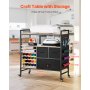 VEVOR Carrello Portaoggetti Tavolo 20 Porta Rotoli a 3 Livelli 3 Cassetti Nero