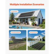 VEVOR Pannello Solare per Piscina Temperatura in HDPE 850 x 6100 mm 2 Pezzi