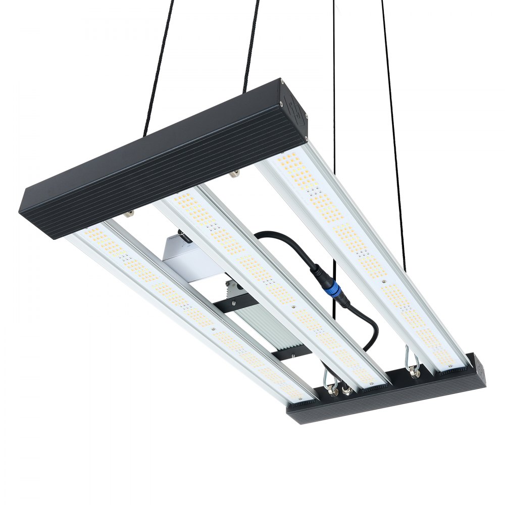 VEVOR Lampada per Coltivazione LED da 200 W a Spettro Completo per Piante Dimmerabile, per Piante da Interno, per Tenda da Coltivazione, Gamma Spettro 400-740 nm, Luminosità Regolabile, Ortaggio