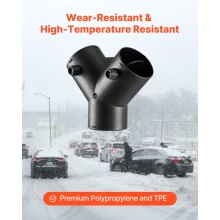 VEVOR Connettore di Ricambio per Riscaldatore Diesel da 75 mm, Raccordo Connettore per Tubo di Uscita d'Aria a Y a 3 Vie, con 2 Valvole Rotanti a 90°, per Riscaldatore di Parcheggio Diesel da Auto