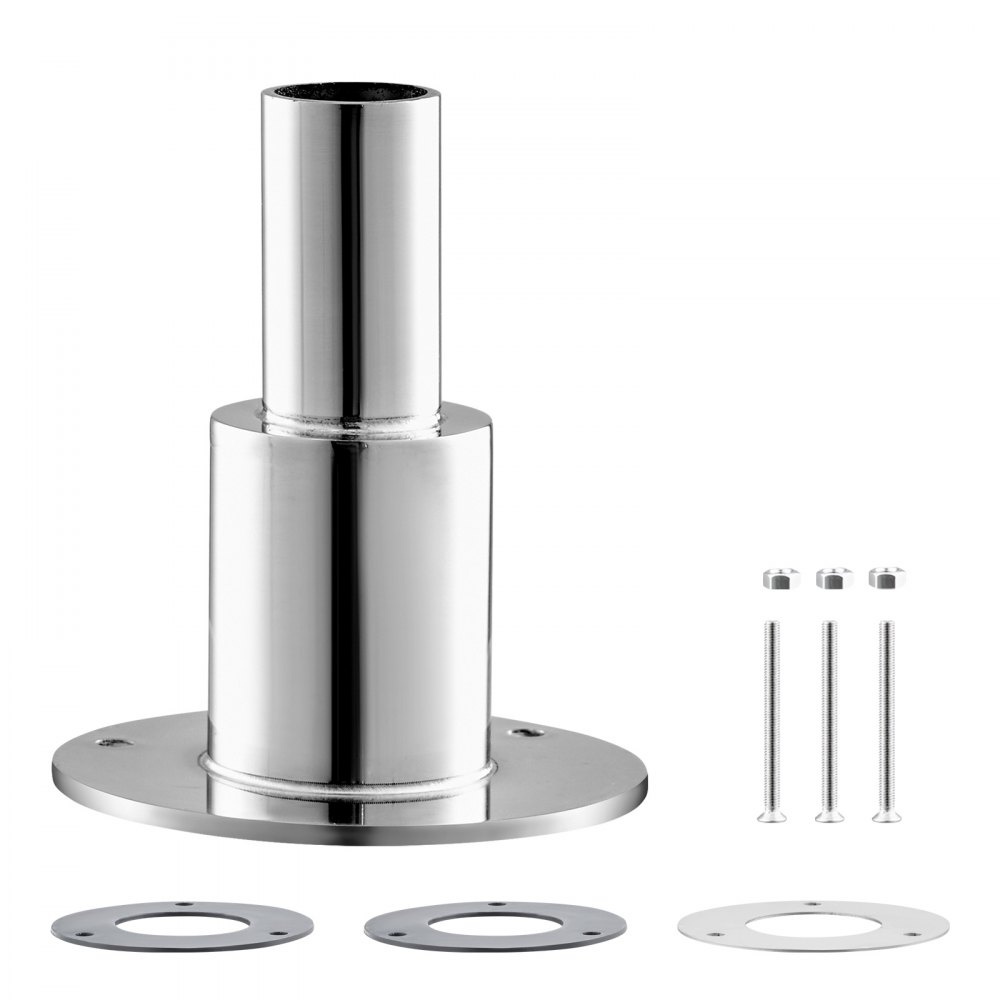 VEVOR Raccordo per Tubo di Scarico per Riscaldatore Diesel da 24 mm, Connettore per Coperchio di Scarico Dritto in Acciaio Inox 316 con Viti, Dadi e Guarnizione, per Riscaldatore da Parcheggio