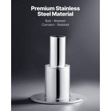 VEVOR Raccordo per Tubo di Scarico per Riscaldatore Diesel da 24 mm, Connettore per Coperchio di Scarico Dritto in Acciaio Inox 316 con Viti, Dadi e Guarnizione, per Riscaldatore da Parcheggio