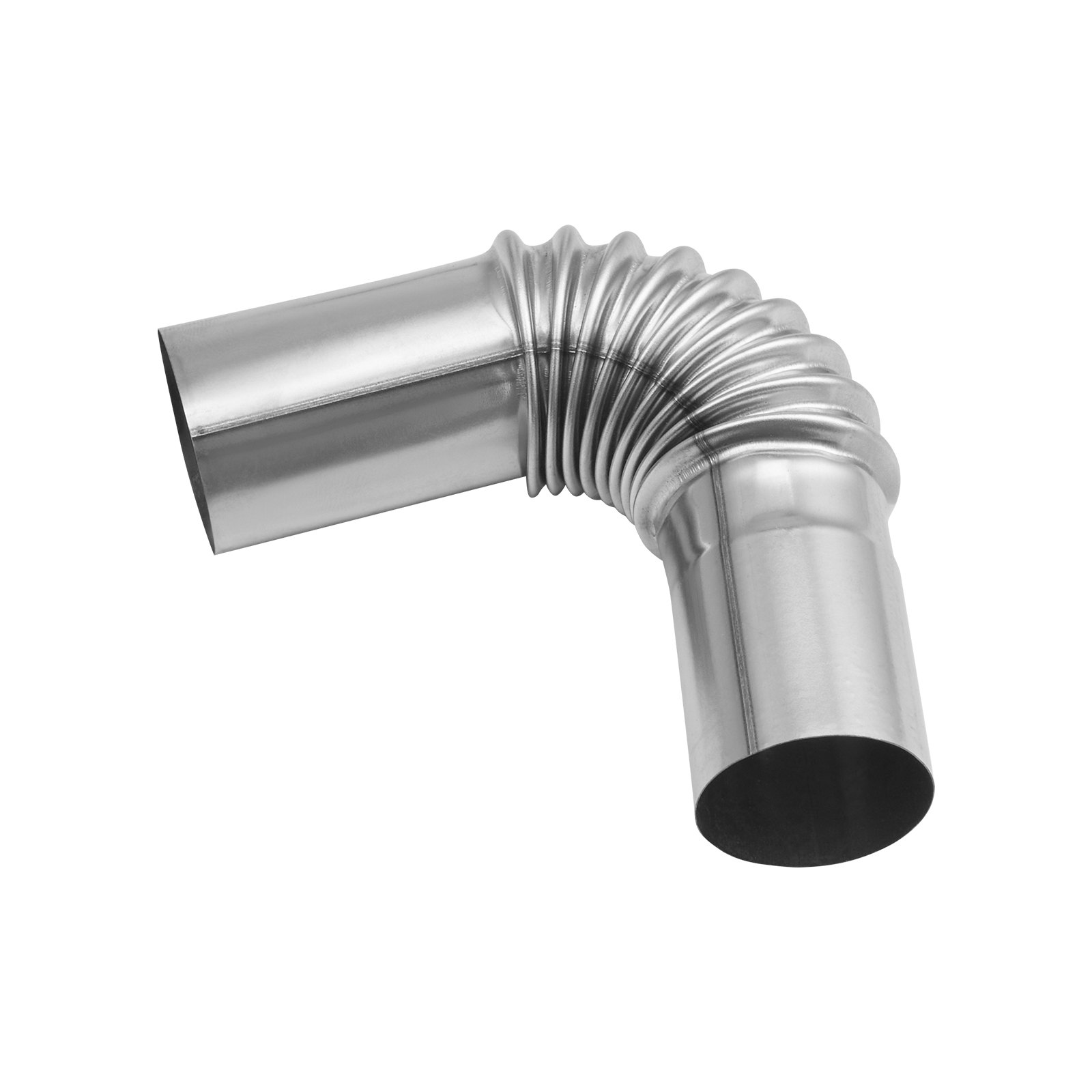 VEVOR Connettore a Gomito per Tubo di Scarico del Riscaldatore Diesel da 25 mm, Connettore per Uscita d'Aria da Parcheggio da 2 kW/5 kW/8 kW, Acciaio Inox, con 2 Fascette Stringitubo