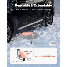 VEVOR Connettore a Gomito per Tubo di Scarico del Riscaldatore Diesel da 25 mm, 2 Pezzi Connettore per Uscita d'Aria da Parcheggio da 2 kW/5 kW/8 kW, Acciaio Inox, con 4 Fascette Stringitubo