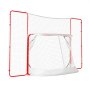 VEVOR Porta da Hockey con Parapetto e Bersagli, Rete da Hockey in Acciaio, Set di Porte da Allenamento per Hockey da 1830 mm Porta da Hockey Portatile per Interni ed Esterni con Rete, Bianco e Rosso