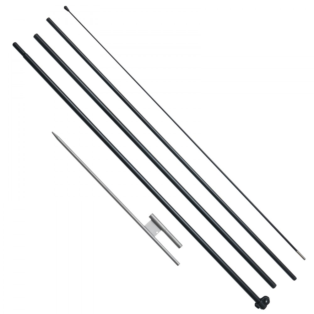 VEVOR Kit Asta Portabandiera 498,5 cm con Picchetti da Terra e Borsa per il Trasporto (Bandiera non Inclusa)Asta Portabandiera per Segnaletica Aziendale, Bandiere Asta Portabandiera all'Aperto