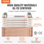 VEVOR heat exchanger with 316l stainless steel plates and 99% copper brazing.