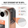 VEVOR Scambiatore di Calore, Piastre Brasate in Rame o Acciaio Inossidabile 316 L 127x305 mm, 30 Piastre, per Riscaldamento a Pavimento, Riscaldamento Acqua, Scioglimento Neve, Raffreddamento Birra