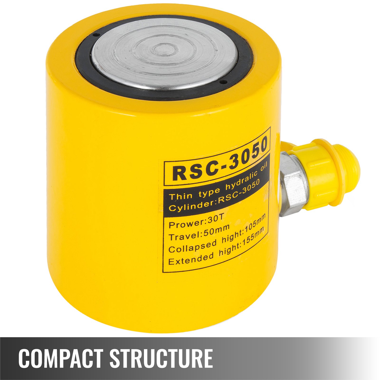 VEVOR Martinetto Pneumatico 30T/66000LBS, Cric Pneumatico 50mm, Presa Cric Sollevatore Pneumatica in Metallo Resistente con Verniciatura a Spruzzo, Cric Pneumatico per Auto con Costruzione Solida