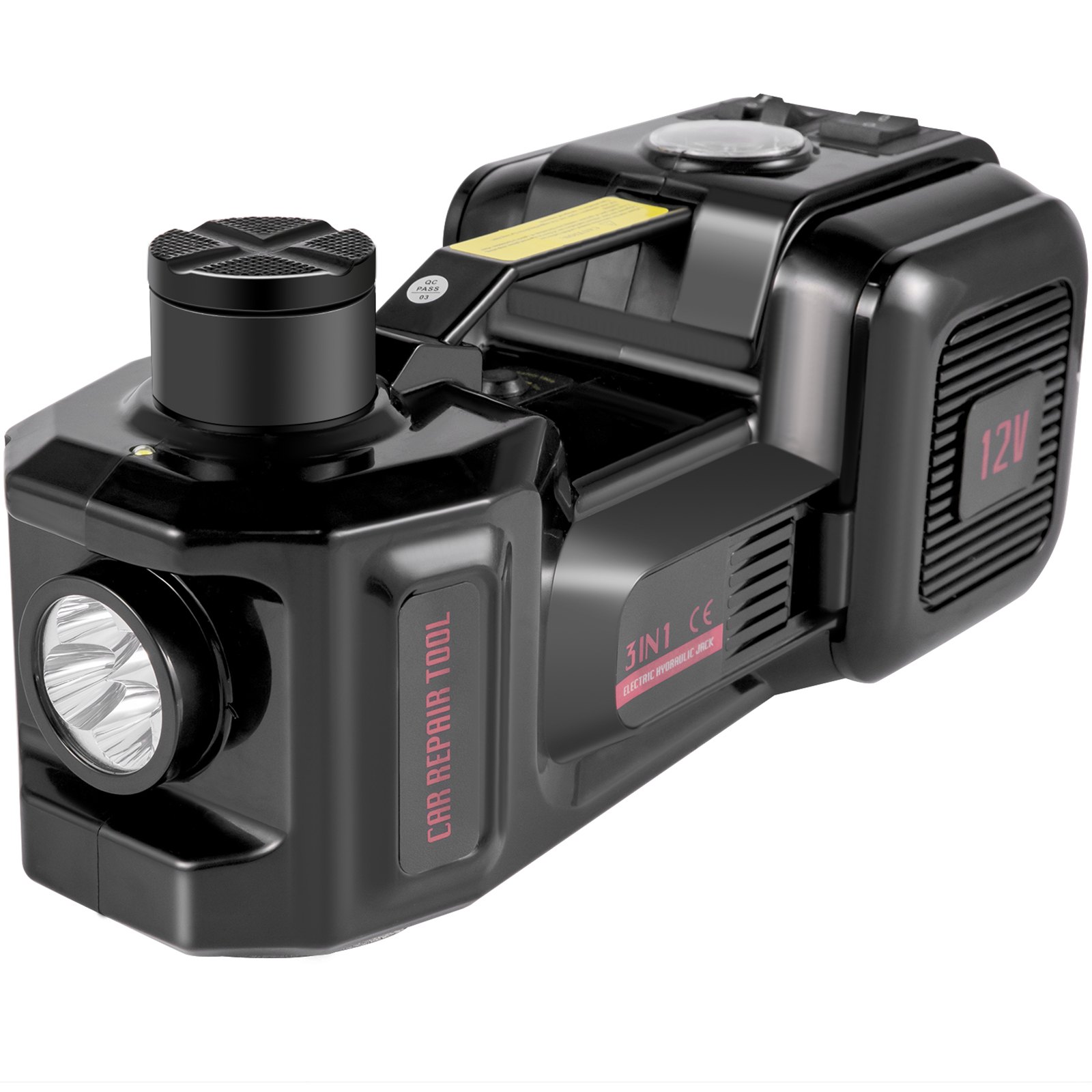 Vevor 3t Cric Martinetto Per Auto Idraulico Elettrico 12v Con Chiave Ad Impatto